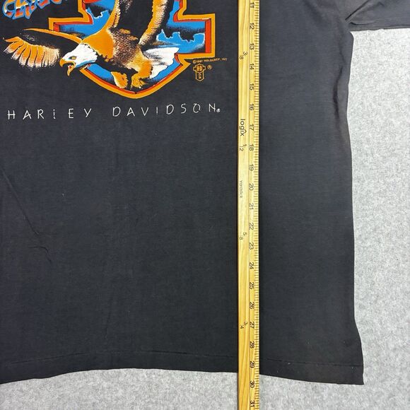 Men’s Size XL Harley-Davidson Vintage 1987 “Live Free Ride Free” Eagle USA Made - Picture 4 of 8